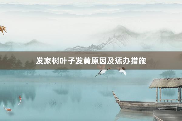 发家树叶子发黄原因及惩办措施